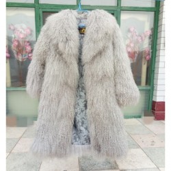 Real Mongolian Sheep Fur coat 