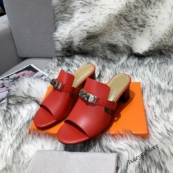 Brand Slippers with block heels